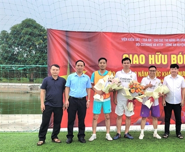 Viện KSND huyện Phú Xuyên Giao lưu bóng đá chào mừng ngày Quốc khánh nước...